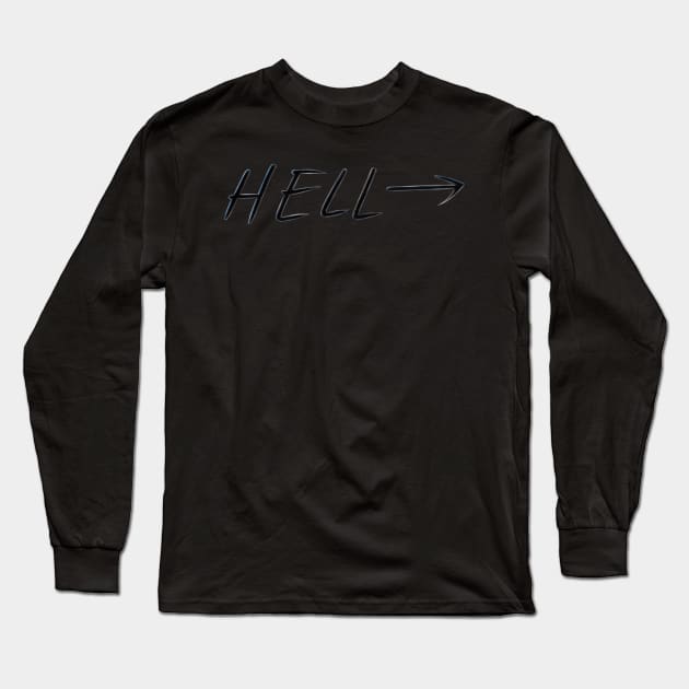 Hell (Dark Sign) Long Sleeve T-Shirt by xsaxsandra